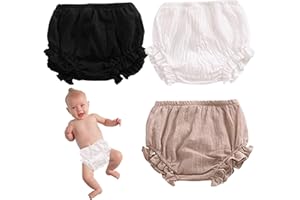 3Pcs Baby Bloomers, Toddler Bloomers Soft & Safe Comfortable Cotton Bloomers for Baby Girls, Cute Floral Triangle Baby Girl B
