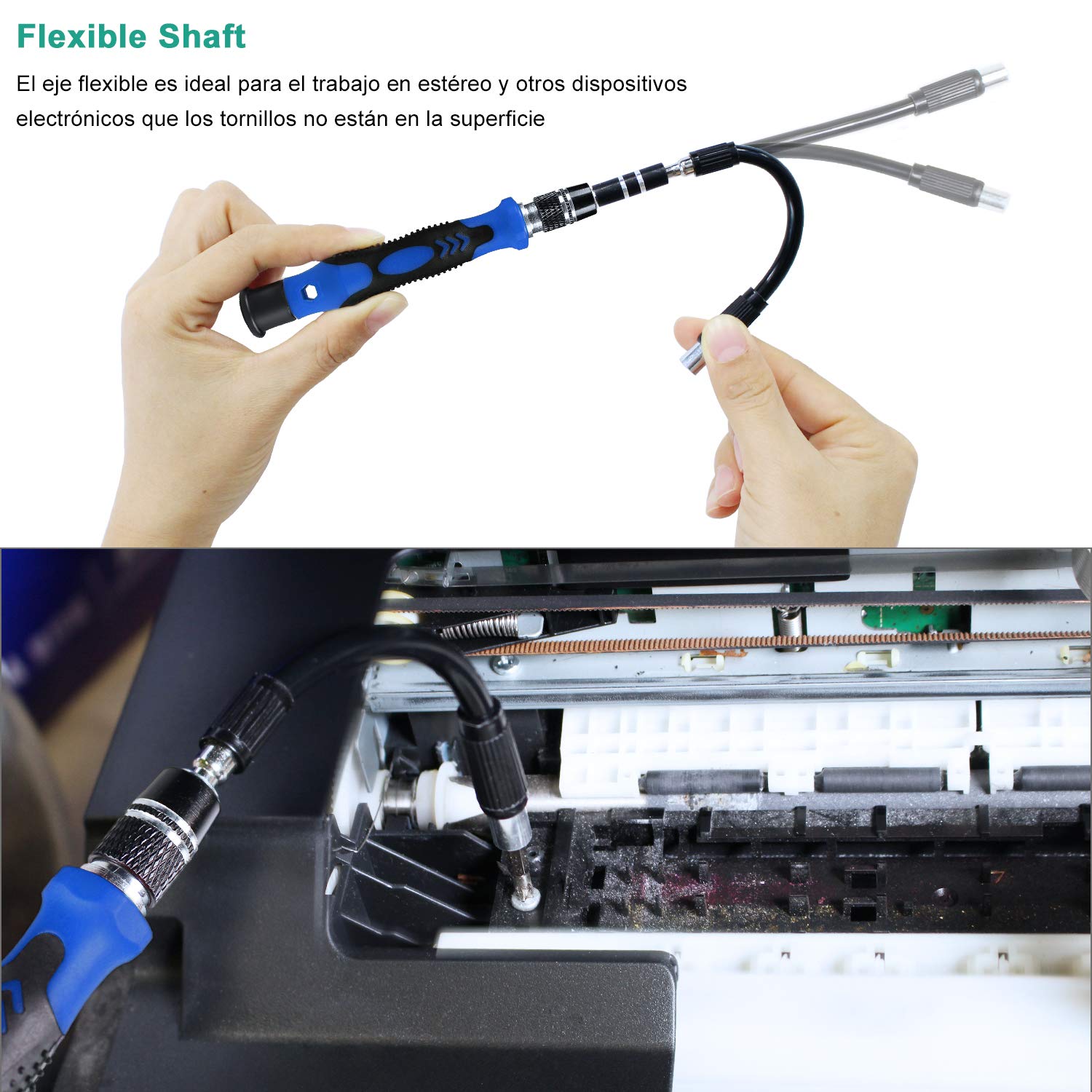 Juego de Destornilladores, Gocheer 115 en 1 Destornilladores de Precisión Kit de Herramientas Profesional,DIY Herramientas para Teléfono Movil,Gafas, Reloj, Ventilador,TV, Refrigerador, Ordenador ect.