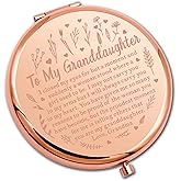 PLITI Granddaughter Gift Granddaughter Graduation Gift to My Granddaughter Compact Mirror Grandpa Grandma (Granddaughter Closed CMrg)