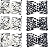 NSBELL 6PCS Beads Hair Combs Magic Elastic Hair Clips Stretchy Hair Comb Double Clips for Women Girls Hair Accessory