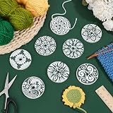 BENECREAT 8pc Acrylic Diz Whorl 56mm Multi Hole Drop Spindle Felting Roving view 5