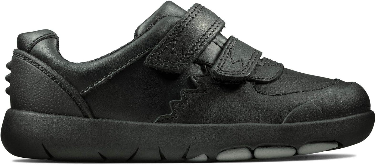 Clarks Rex Pace Toddler School Shoes 7 UK Child Black Clarks Rex Pace Toddler School Shoes 7 UK Child Black