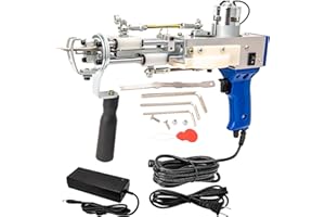 LUCKYSLYCYC Tufting Gun artufting,2 in 1 Cut & Loop Pile Carpet Gun,Tufting Gun Starter kit,Rug Gun,for Rug Making Power AC 100V-240V