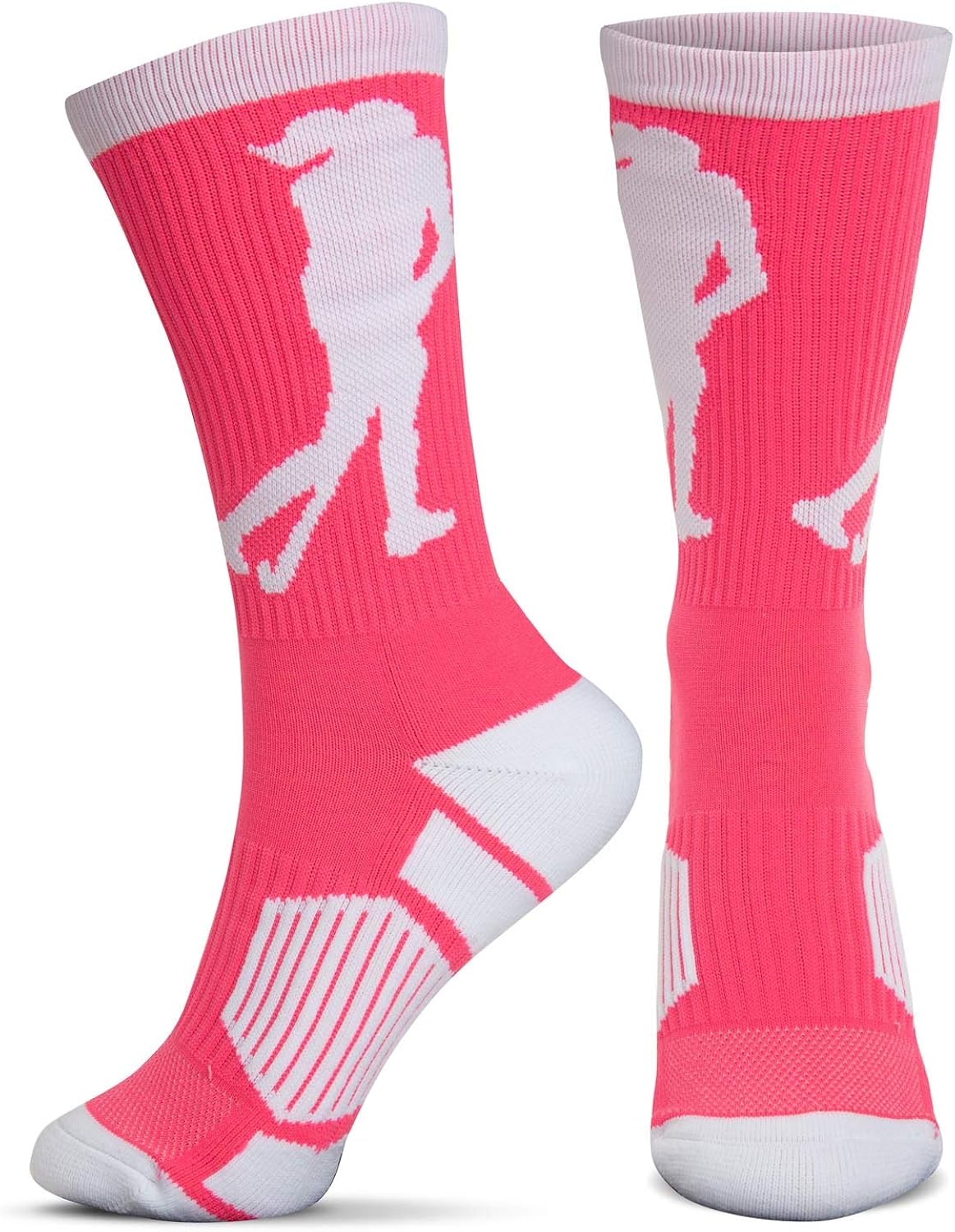 Field Hockey Crew Socks (Pink) one size fits most at Amazon Women’s
