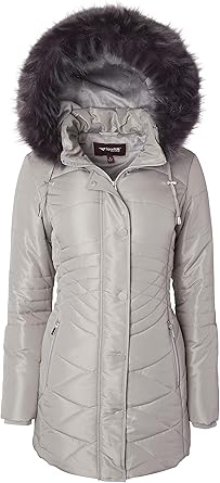 white coat with fur hood