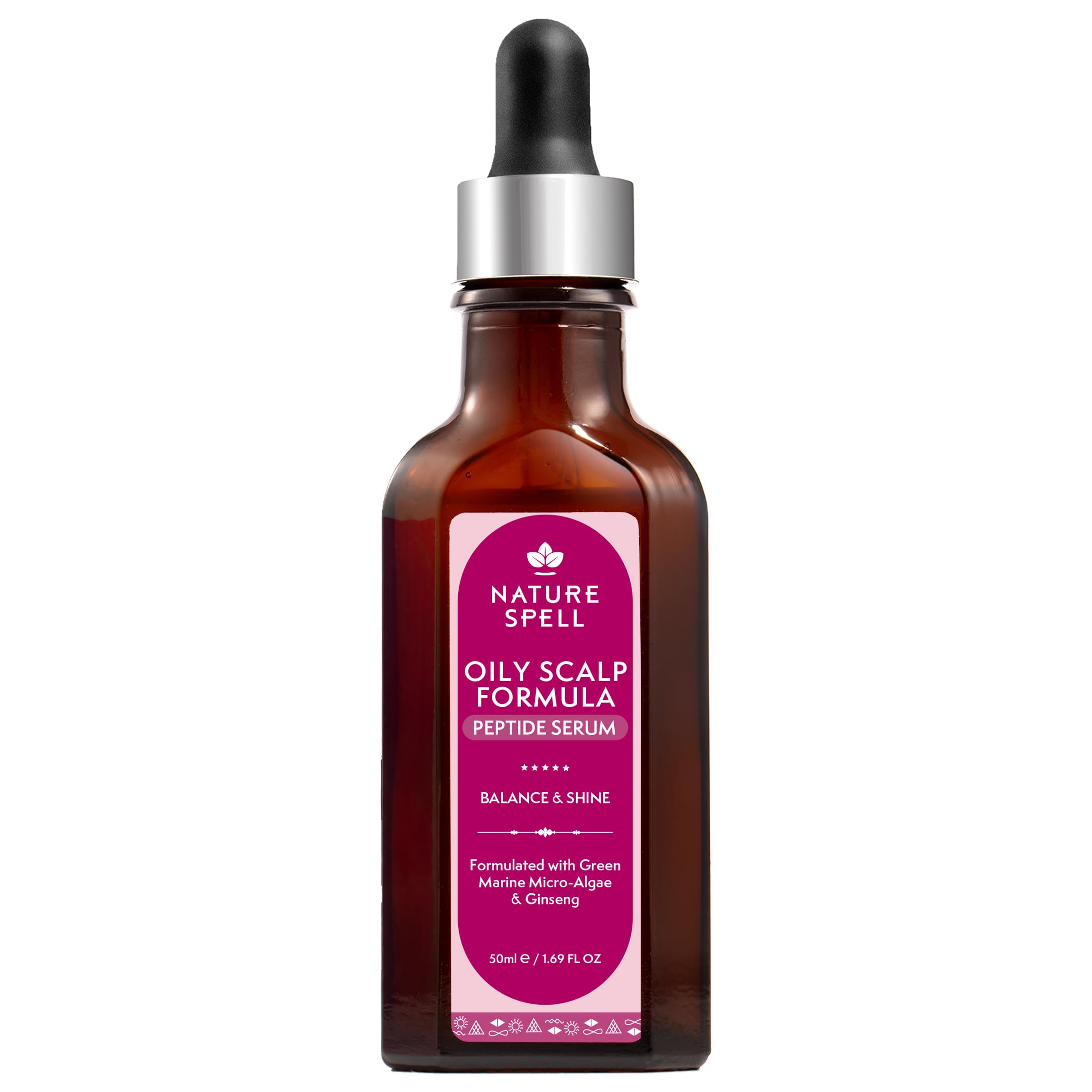 Nature Spell Oily Scalp Serum, Balancing and Clarifying, Lightweight Formula for Scalp and Roots, with Witch Hazel, Ginseng & Zinc, Vegan, 50ml