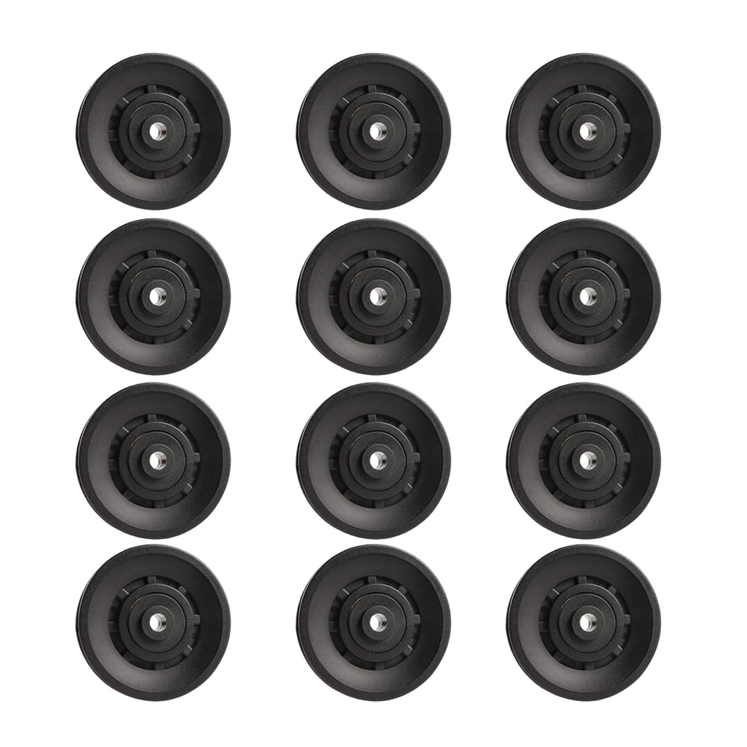 Topfinder 90mm Universal Bearing Pulley Wheel for Gym Fitness Equipment Cable Machine Wearproof Spare Part (12Pcs)
