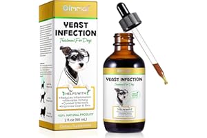 BEYXDU Yeast Infection Treatment for Dogs, Dog Ear Infection Treatment Dog Yeast Ear Infection Treatment for Itchy Dog Skin Relief, Dog Allergy Relief, Dog Ear Infection- 2 Fl Oz / 60ml