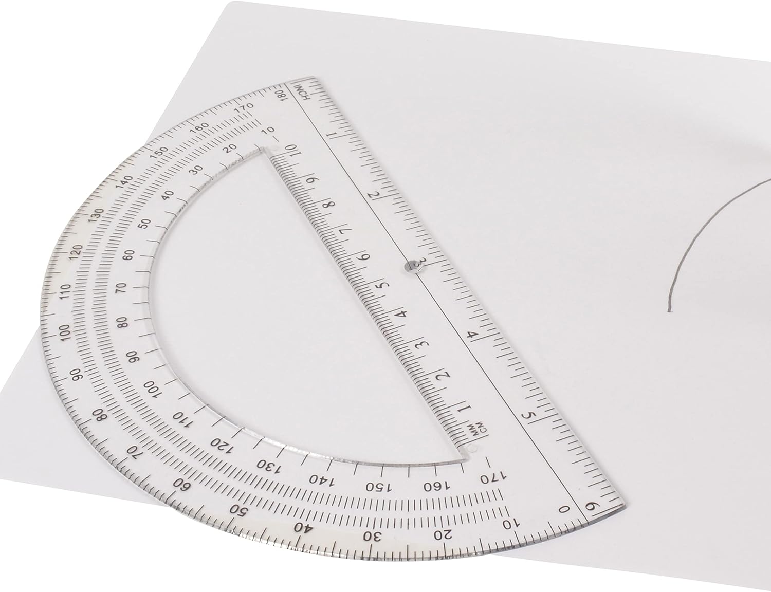 Westcott 6-Inch Plastic 180 Degree Protractor, Clear: Arts, Crafts & Sewing