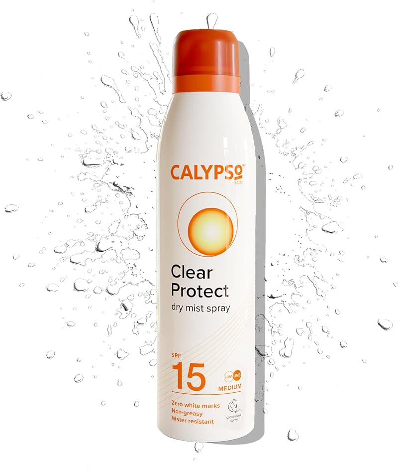 Calypso Clear Protect SPF15 Dry Mist Spray 175ml Water Resistant