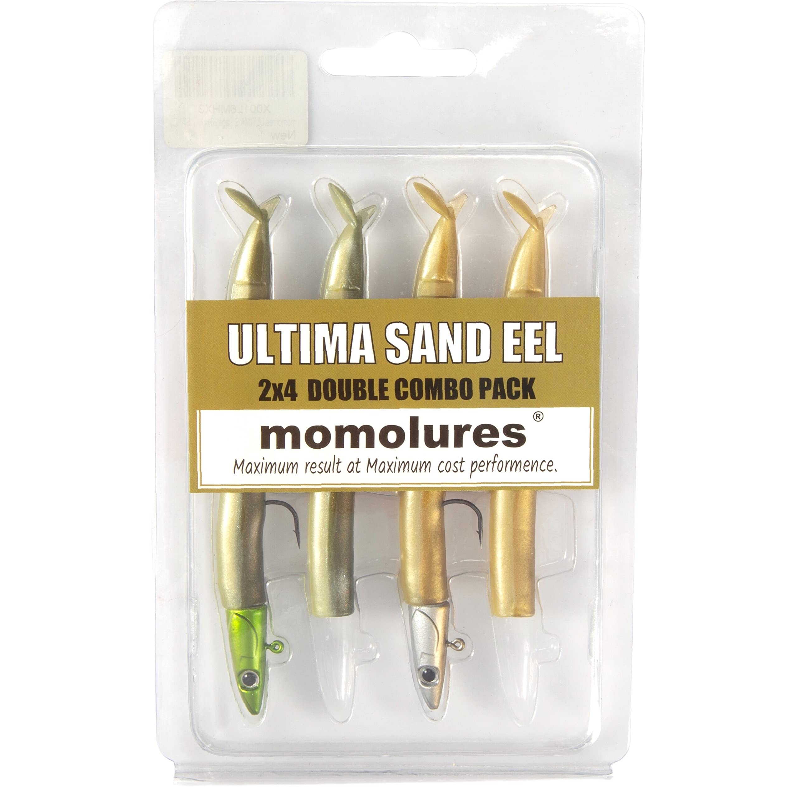 Momolures ULTIMA SAND EELS 115mm 12g Double Combo Pack (6pcs, KHAKI x SAND)