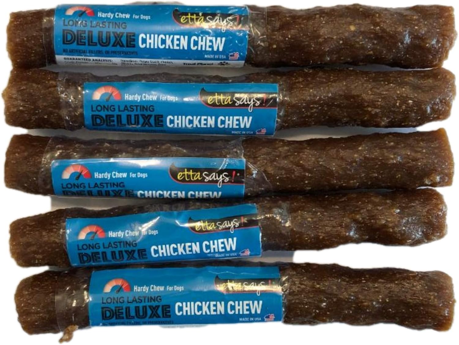 ETTA SAYS! Deluxe Crunchy Dog Chew Treats 5 Pack Made