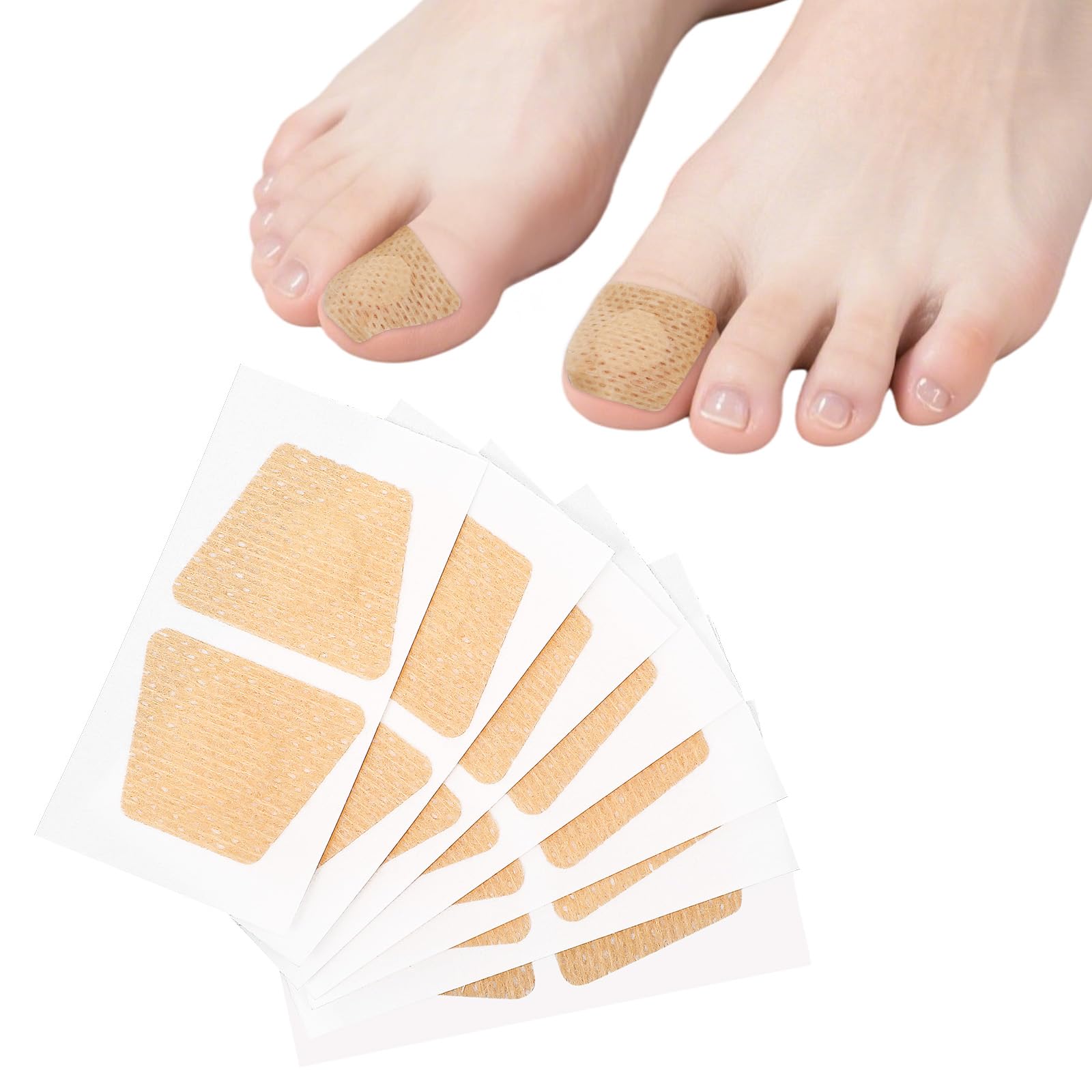 Photo 1 of 100 Pcs Nail Repair Patches, Muti-Purpose Fungus Nail Treatment Patch,Toenail Care for Toenail Fingernails,8-Hour Nighttime Renewal Toenail Fungus Patches for Damaged & Discolored Appearance Nails