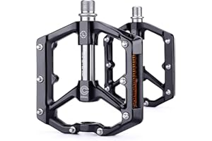 CXWXC Road/MTB Bike Pedals - Aluminum Alloy Bicycle Pedals - Mountain Bike Pedal with Removable Anti-Skid Nails