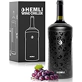 HEMLI Wine Bottle Chiller Insulator Sleeve, Keeps Wine and Champagne Cold for 12 Hours, Vacuum Insulated Wine Bottle Cooler