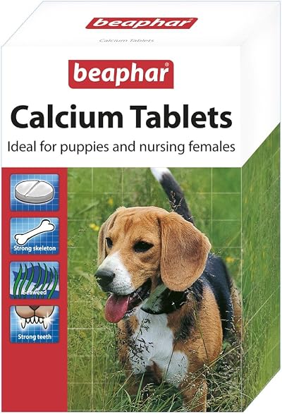 Beaphar Calcium Tablets for Dogs 180 Count Calcium Minerals Seaweed