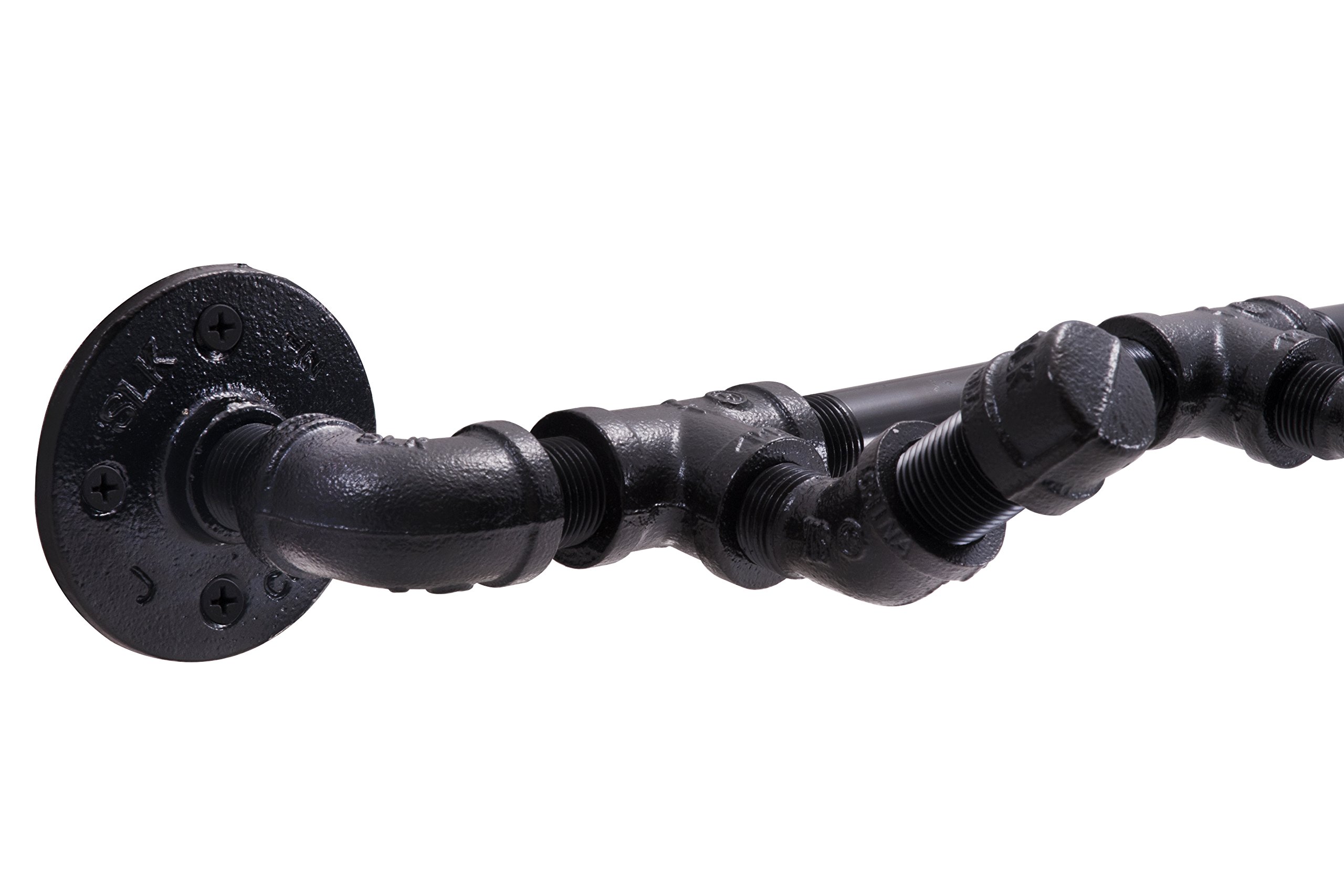 Wall Mounted Industrial Pipe Coat Rack by Pipe Decor Heavy Duty