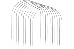 Deekin Set of 9 Croquet Wickets Replacement for Croquet Metal Hoops with Galvanized and Plastic Coating for Family Lawn Backyard Outdoor Game(U Shape)