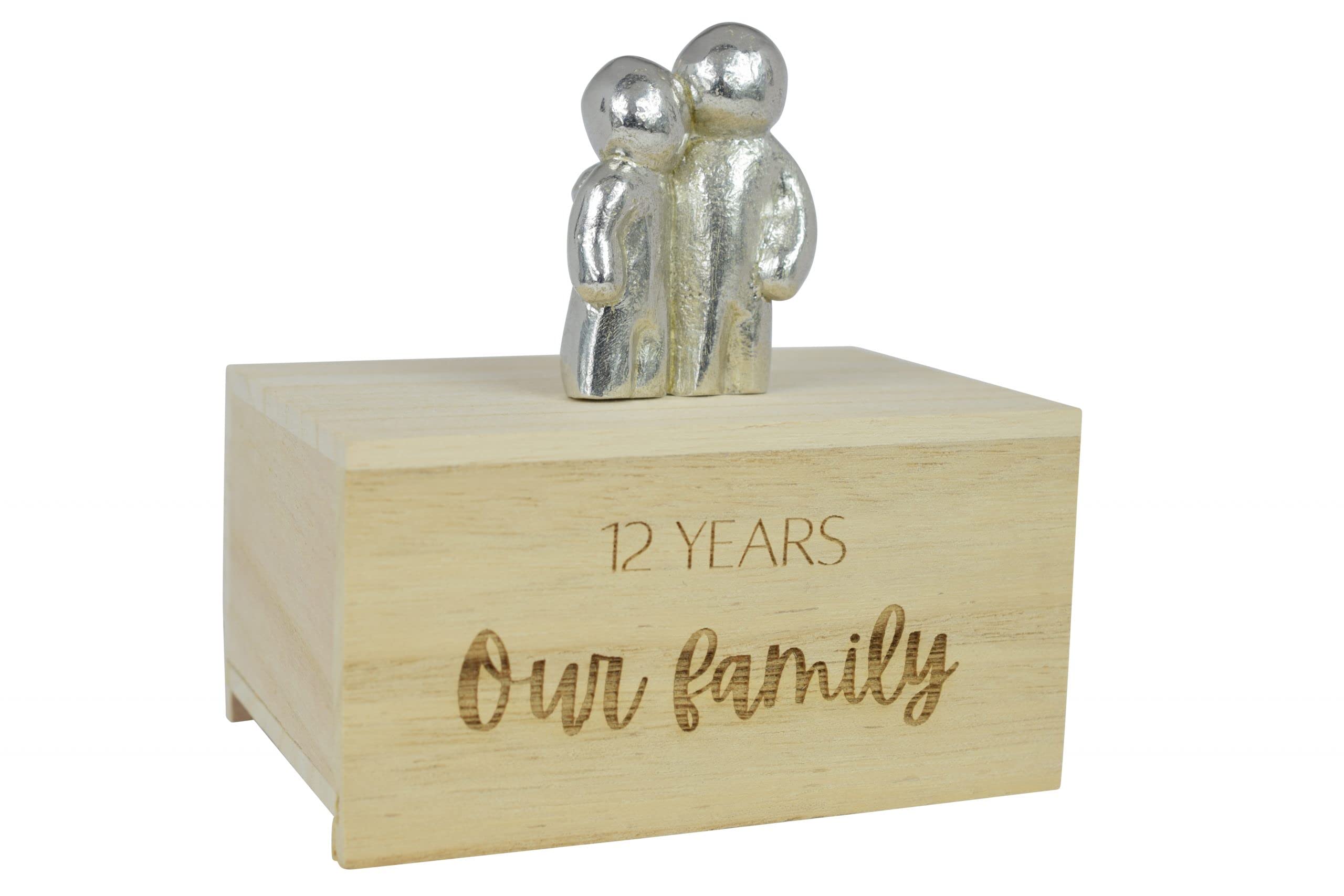 12 Year Anniversary Our Little Hugging Family Choose Amount of Children (0 Children)