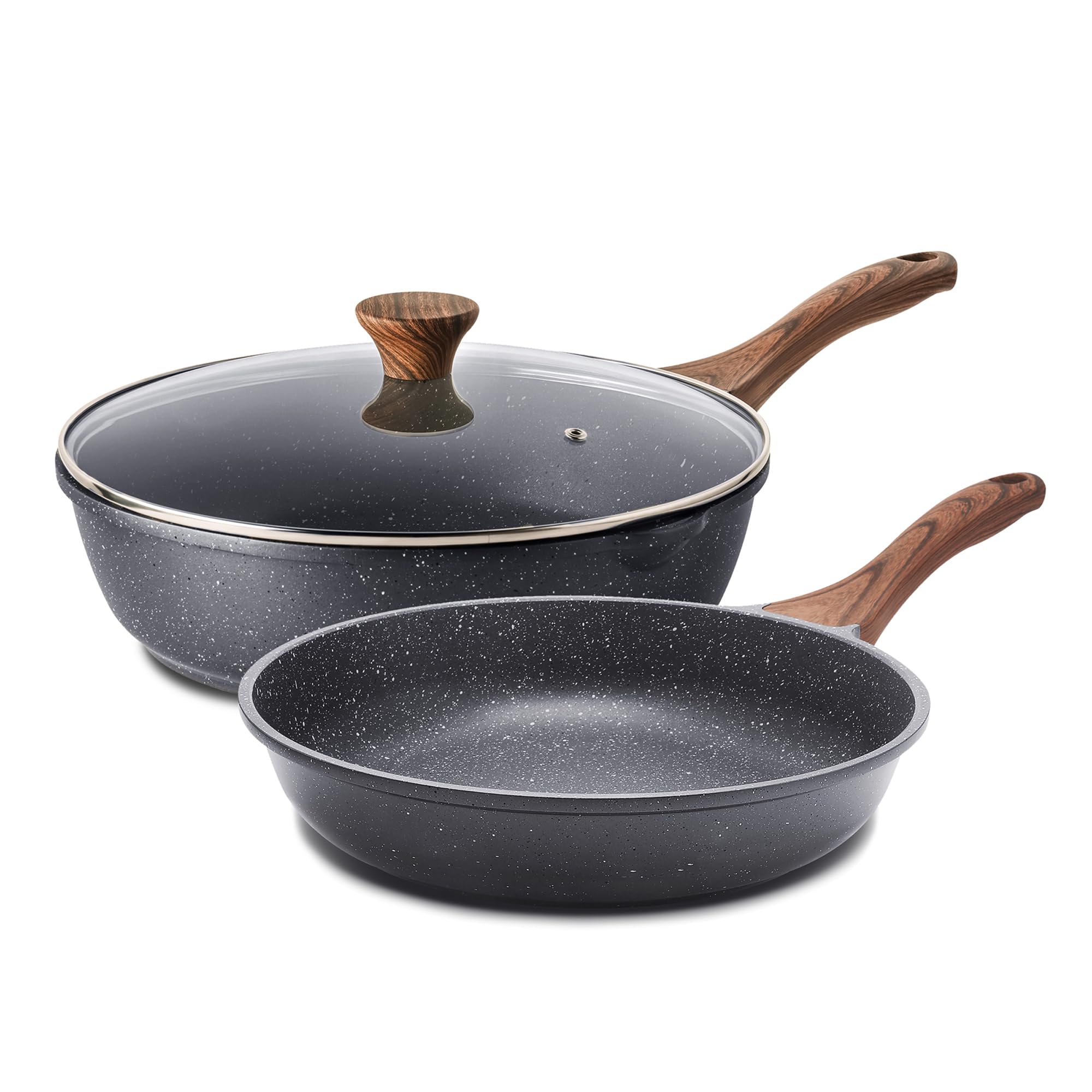 SENSARTE Nonstick Frying Pan Skillets, Swiss Granite Coating Omelette