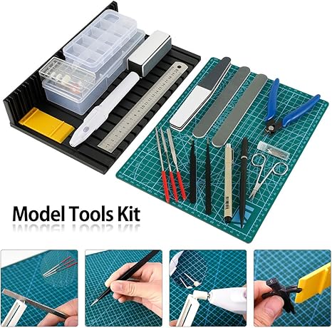 Amazon プラモデル用工具セット 21点セット プラモデル 工具 セット プラ工具セット 入門用 工具 セットニッパー ヤスリ シール用 製作修理模型 精密ピンセット 付 クラフトツールシリーズ モデラーズナイフ ベーシックツールセット アクセサリー工具 通販