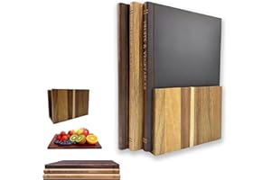 Cutting Boards That Look Like Books, Book Cutting Board Set, 3/4 Piece Acacia Wood Chopping Boards with Stand, Meat Bread Veg