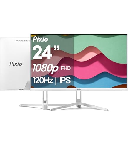 Amazon.com: Pixio PX248 Wave White 24 inch 200Hz Refresh Rate FHD