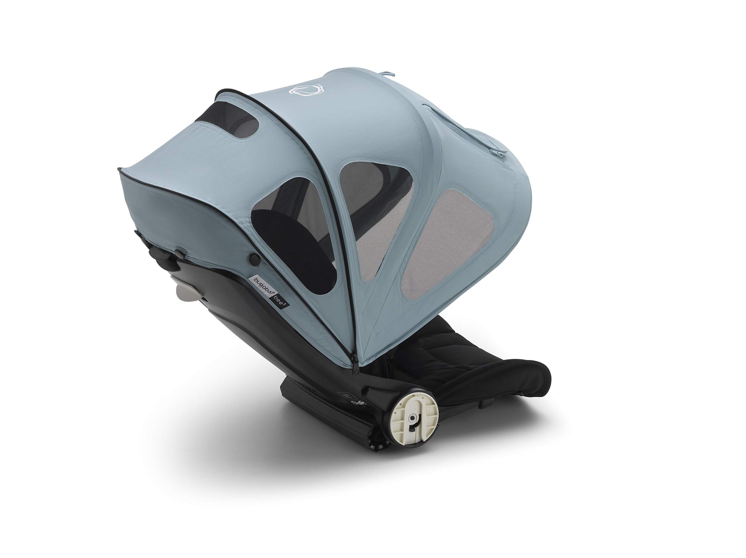 Bugaboo Bee Breezy Sun Canopy - Extendable Sun Canopy with UPF Sun Protection and Mesh Ventilation Panels - Vapor Blue