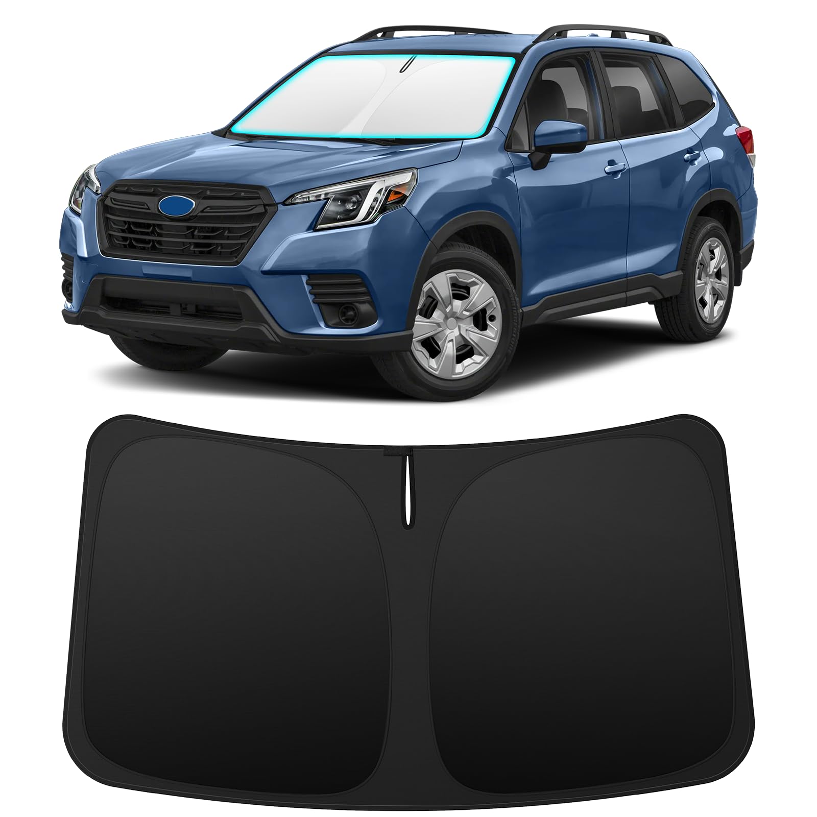 Photo 1 of INSAUTO Foldable Windshield Sun Shade for Subaru Forester 2019-2025, Heat & UV Protection Car Sunshade with Storage Bag, Keep Interior Cool & Easy Installation