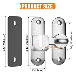 Barn Door Lock – Small 90/180 Degree Flip Sliding