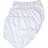 Dixie Belle Women's Underwear Nylon Brief High Waist Scallop Trim 3-Pack 719