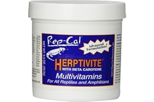 Rep-Cal 52299 SRP00300 Herptivite Multivitamin and Mineral Powder Reptile/Amphibian Supplement, 3.3 oz