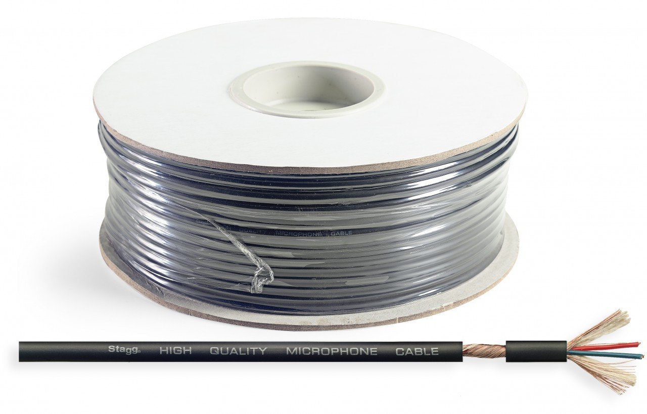 Stagg Roll M60/2 BKH Microphone Cable Drum Reel 100 m Black