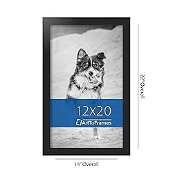 ArtToFrames 12x20 Inch Black Picture Frame, This