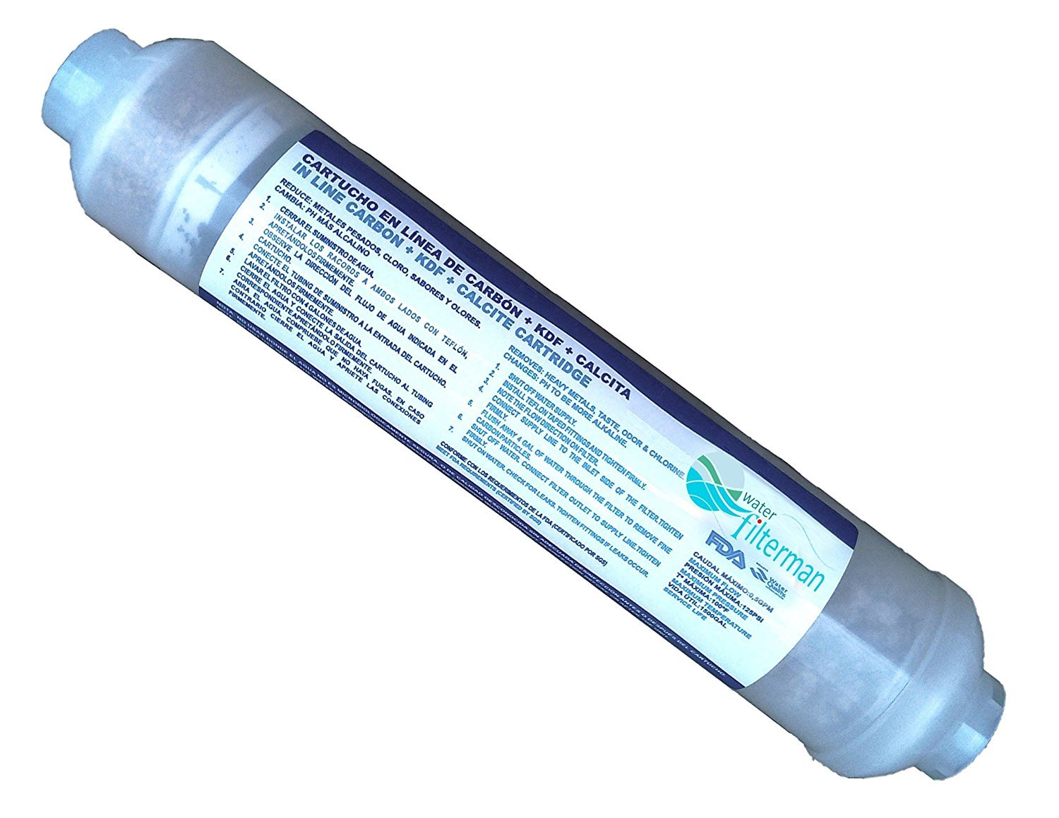 Universal In-Line KDF cartucho de filtro de agua - 12 meses de ...