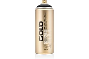 Montana Cans Montana GOLD 400 ml Color, Shock Black Spray Paint,MXG-S9000, 13.5 Ounce (Pack of 1)