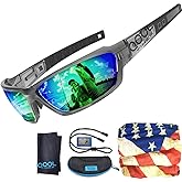 Polarized Fishing Sunglasses for Men Women, Adjustable Nose Pad, UV400, EMS TR90, ideal for Driving Running Golfing Cycling