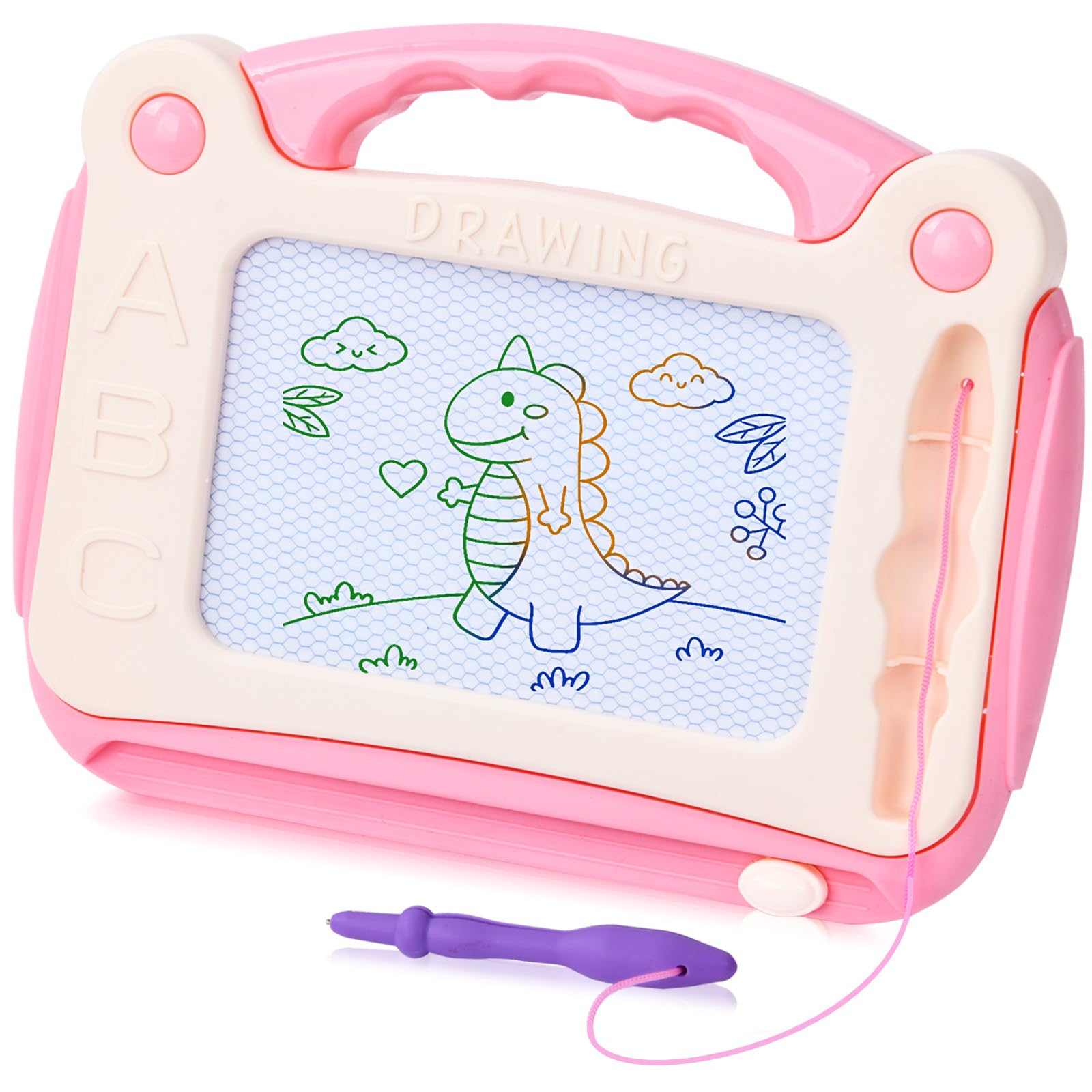 OSDUE Toddler Learning Toys for Little Girl Boy, Coloring Magnetic Drawing Board Erasable Doodle Sketch Pad with Stampers Cards, Birthday Travel Toys for 3 4 5 6 Years Kid