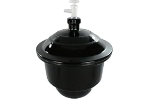 Norchemist 210 mm, Vacuum Amber Glass Desiccator Jar, Lab Dessicator Dryer with Porcelain Plate (Amber)