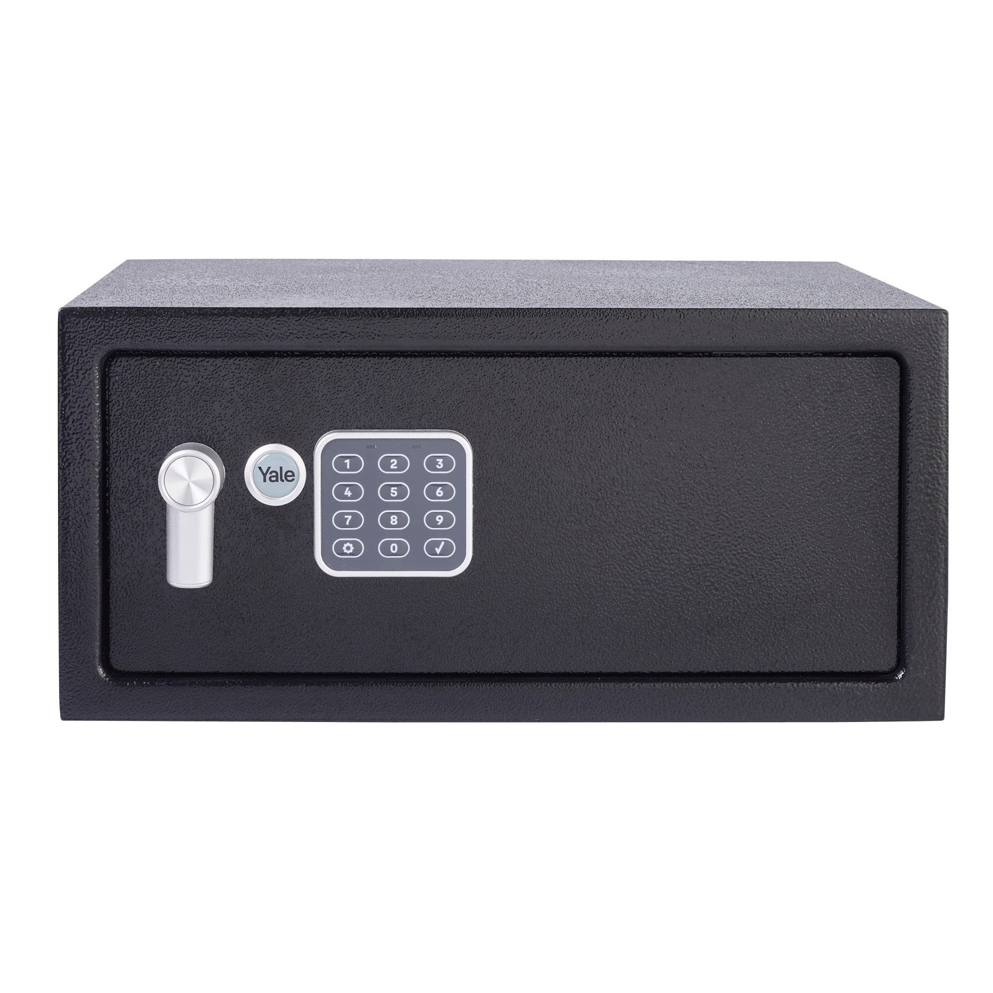 Yale YLV/200/DB1 Laptop Value Safe, Digital Keypad, 15 mm Steel Locking Bolts, Emergency Override Key, Wall And Floor Fixings, Black Finish, 23 Litre Capacity 20 x 43 x 35 cm