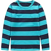 Boys Rainbow Striped Shirt Cotton Long Sleeve T-Shirts