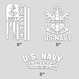 Amazon.com: Navy American Flag Eagle Lettering Decal 8