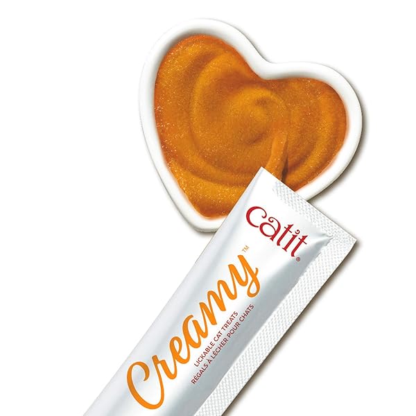 CATIT CREAMY LICKABLE CAT TREAT, HEALTHY CAT TREAT, SALMON, 12 PACK