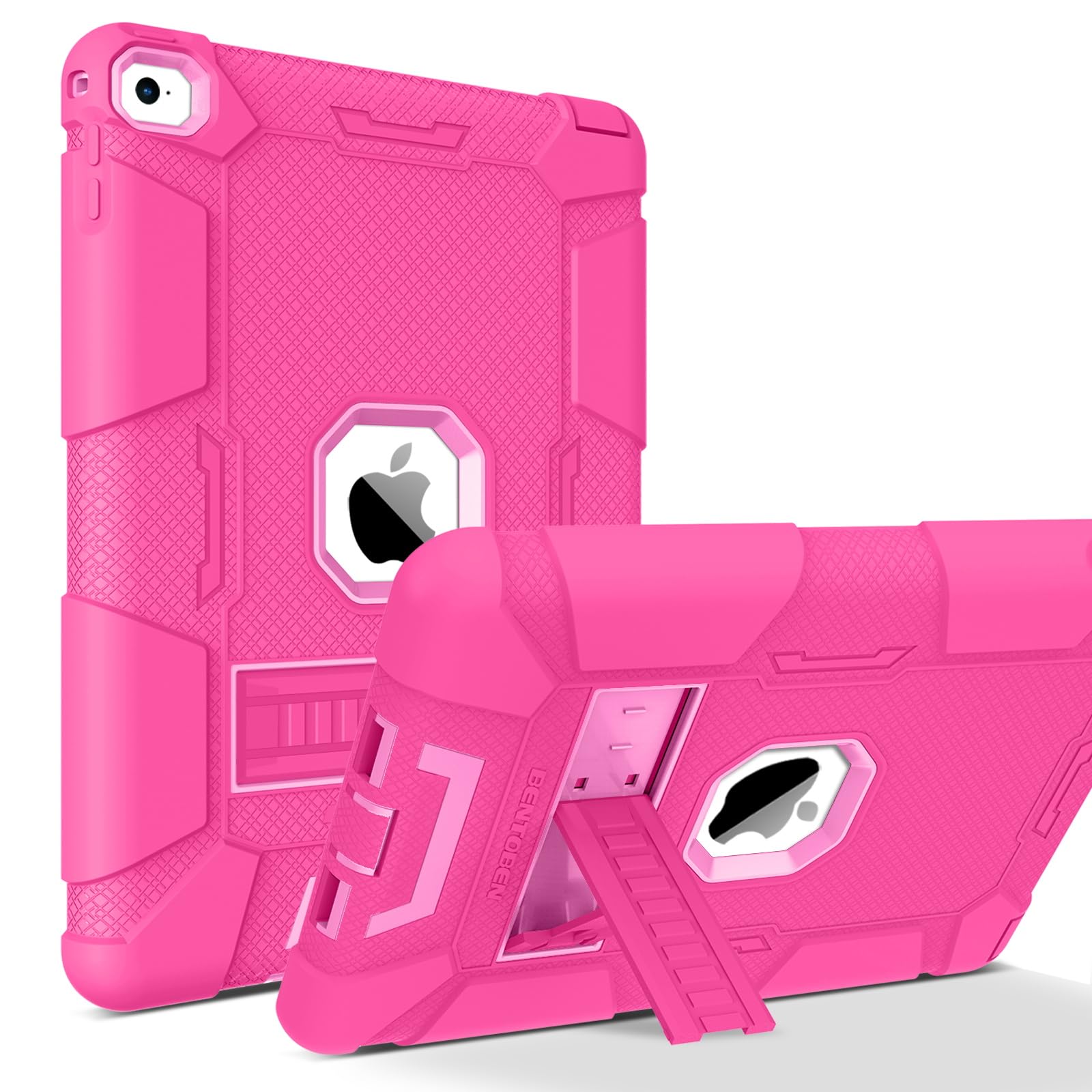 Photo 1 of BENTOBEN iPad Air 2 Case, Hybrid Shockproof with Kickstand, Hot Pink