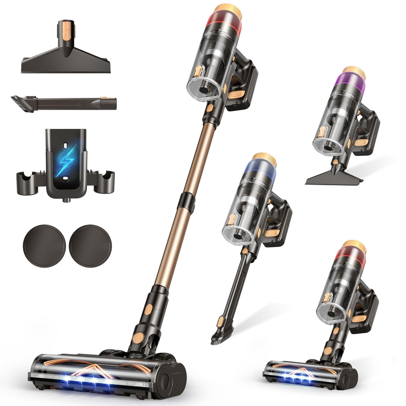 Photo 1 of ************USED- MISSING DUST FILTER************
VBUOO Cordless Vacuum Cleaner, 580W 48KPA 70 Mins Vacuum Cleaners for Home, Self-Standing Stick Vacuum with Touch Screen, Wall Mount Charge, Ultra High-Power Brush for Pet Hair/Plush Carpet/All Floor