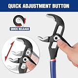 WORKPRO Water Pump Pliers 40/52mm Wide Jaw 200mm 250mm 2-Piece Set view 2