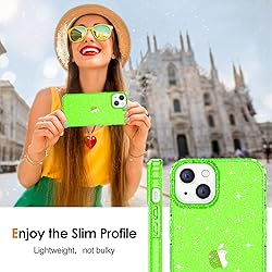 Hython Case for iPhone 15 Plus Case Glitter, Cute