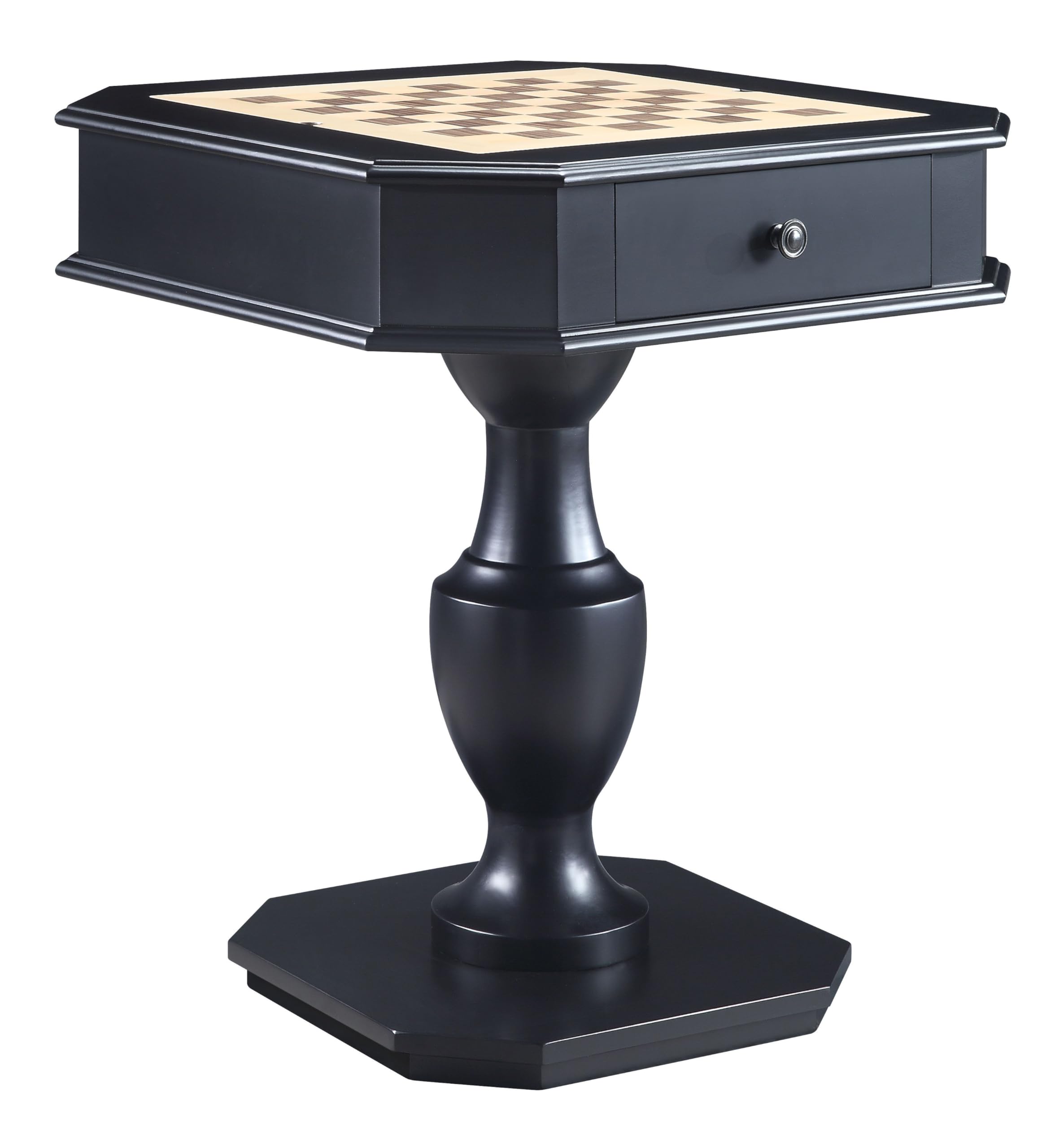 Photo 1 of Acme Galini 2-Drawer Wooden Game Table in Black