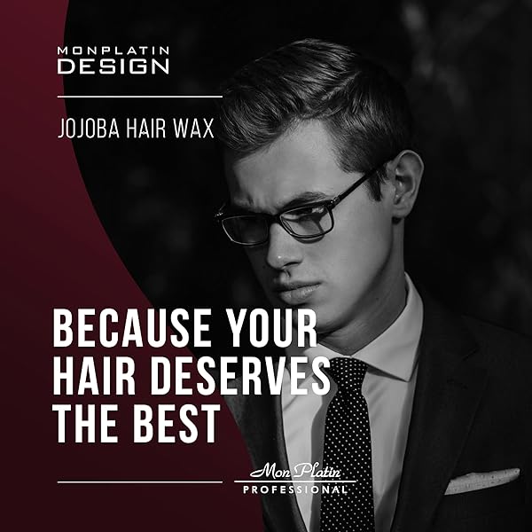 MON PLATIN PROFESSIONAL HAIR WAX – 150 ML MOISTURIZING GROOMING WAX FOR MEN’S WET AND SHINY LOOK STYLING WITH JOJOBA OIL ESSENCE AND PURE WATER FOR SCALP ENRICHMENT