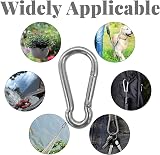 JeiibrZui 4 Pcs Heavy Duty Steel Carabiner Clip Swivel Spring Hook Keychain view 7